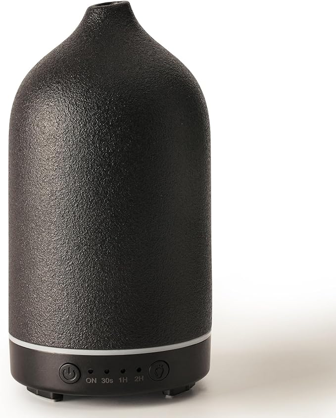 Diffuserlove Ceramic Essential Oil Diffuser Aromatherapy Diffusers for Home Bedroom Air Stone Diffuser Black Base - Bloomnest