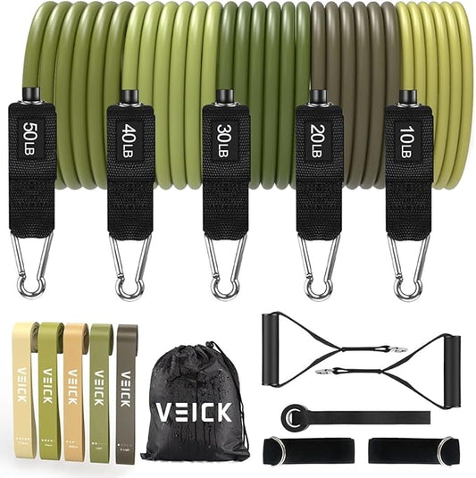 VEICK Resistance Bands, Exercise Bands, Workout Bands, Resistance Bands for Working Out with Handles for Men and Women, Exercising Bands for Fitness Weights Work Out at Home - Bloomnest