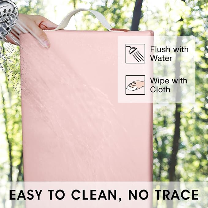 HappyPicnic Waterproof Kneeling Pad for Garden or Bath, 2 inch Thick Soft Foam Kneeler Mat for Gardeners Knee Support or Bathtub Bathing with Handle and Removable Cover - Pink - Bloomnest