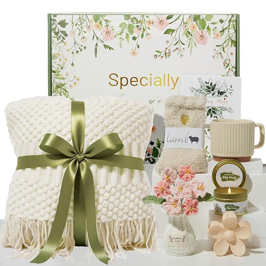 Valentines Day Gifts for Her Wife Mom Friend Sister Girlfriend, Self Care Birthday Gifts for Women Get Well Soon Care Package, Sympathy Gift Set After Surgery Thinking of You Inspirational Basket - Bloomnest