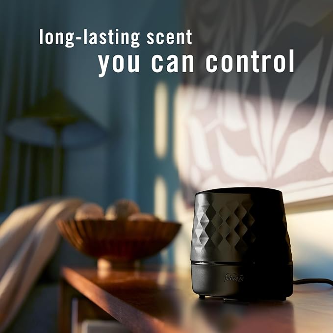 Febreze Plug Scent Booster in Black, Continuous Scent Device Oil Diffuser, Compatible with Febreze Air Freshener Plug in Refills - Bloomnest