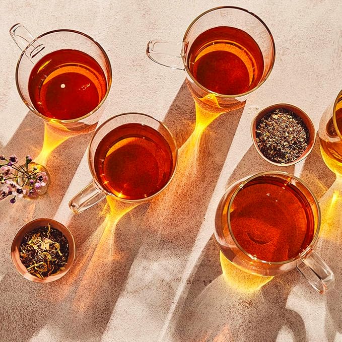 Palais des Thés - Hammam Rooibos - Caffeine-Free Rooibos Tea with Rose & Red Berries - Premium Tea Bags, Serves 20 Cups - Bloomnest