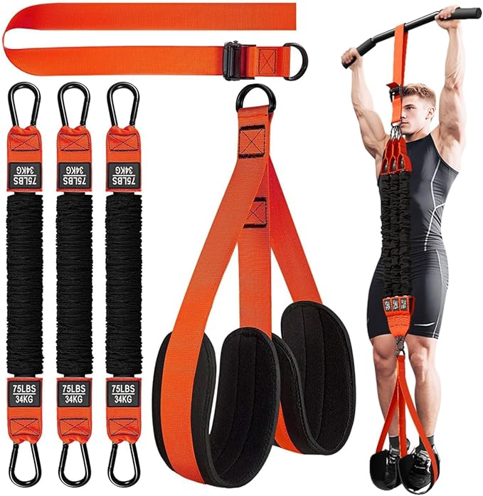 LEEKEY Resistance Bands Set for Pull-Up Assistance & Full-Body Training, Multi-Level Exercise Bands with Bag for Home Workouts, Physical Therapy, Strength Training (Men/Women) - Bloomnest