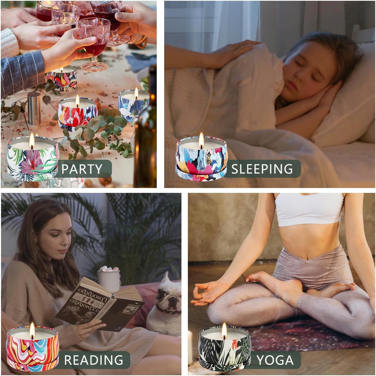 24Pack Scented Candles,Soy Wax Travel Tin Jar Candles,Aromatherapy Candles for Home 2.5 OZ Scented Candles for Mom for Christmas Candles, Birthday, Thanksgiving, Mother's Day,Valentine'sDay