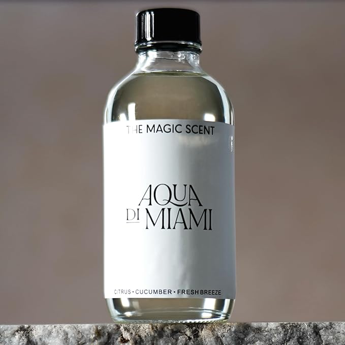 The Magic Scent Aqua di Miami Diffuser Oil - Hotel & Home Luxury Scents - Diffuser Oil Scents for Home Designed for Use in All Diffusers - 8.5 fl oz, 250 mL - Bloomnest