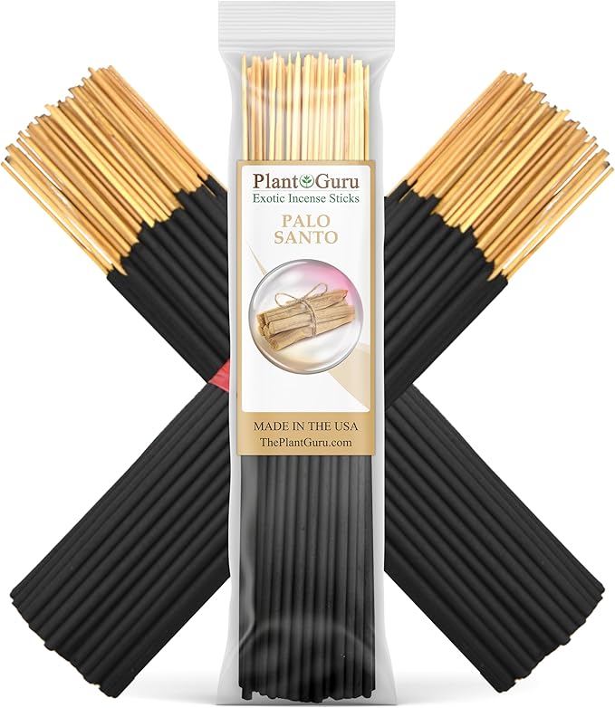 Palo Santo Exotic Incense Sticks 7 Inch - Bulk 1 Bundle 85 to 100 Sticks - Natural 7" Long Lasting Aroma That Burns for 30 to 45 Minutes. PlantGuru