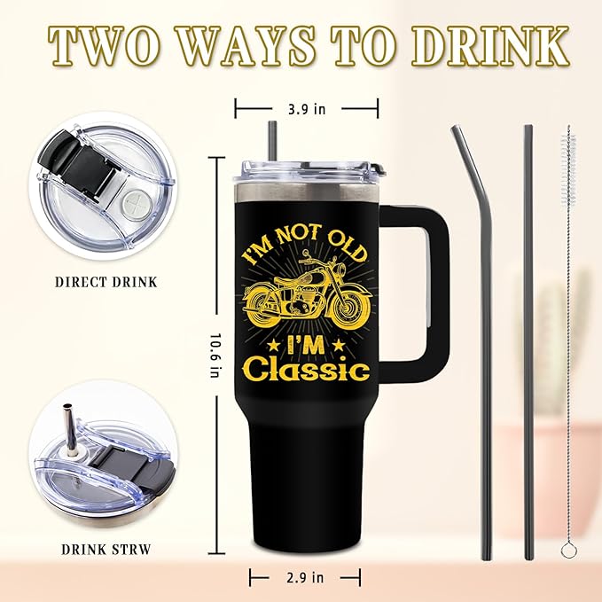 DUUV Gifts for Dad from Daughter Son Kids, Dad Tumbler for Men 40 Oz, Christmas Thanksgiving Birthday Gifts for Daddy Stepdad Elderly Father, Best Dads Ever GIft, 1PCS - Bloomnest