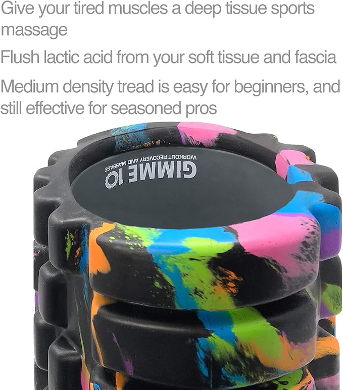 Trigger Point Releasing Foam Massage Roller with Medium Compression for Exercise, Stretching, and Muscle Recovery - Relieves Muscle Tightness, Improves Mobility, and Circulation - Bloomnest