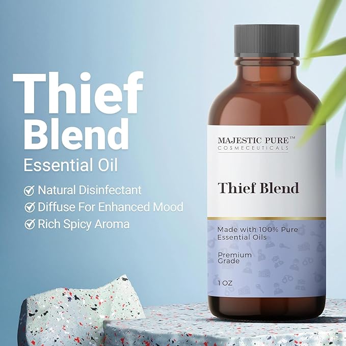 Majestic Pure Essential Oil Blend with Eucalyptus, Rosemary, Lemon & Other Oils | 100% Pure Premium Oil for Uplifting Mood, DIY Products, Cleansing | Essential Oils for Diffusers & Aromatherapy | 1oz - Bloomnest