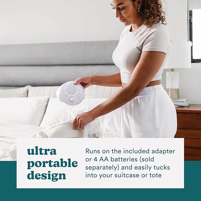 Homedics Sleep Better Portable Sound Machine, Night Light,12 Soothing Sounds Including White Noise, Rain, and Thunderstorm, Ultra-Portable Design, Auto-Off Timer, Ideal for Travel & Baby Sleep - Bloomnest
