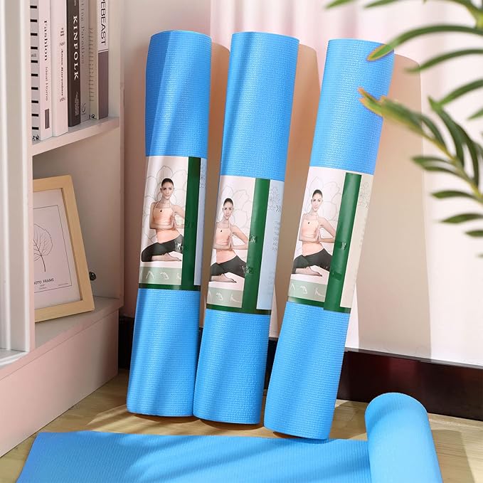 Amylove 12 Pieces Yoga Mats Bulk 68x24x0.12 Inch Exercise Non Slip Fitness Workout Mats for Women Men Home Workout Gym Yoga - Bloomnest
