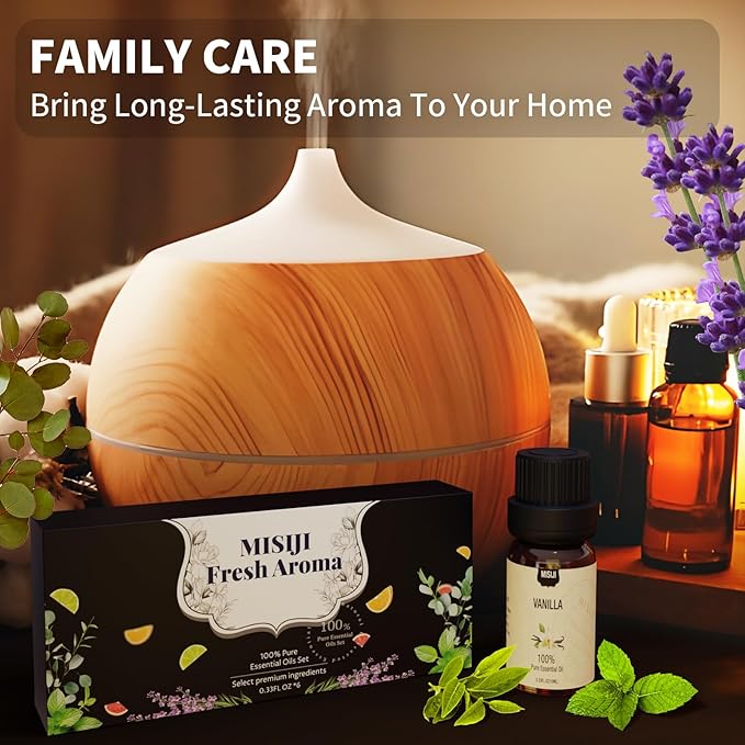 Essential Oils Set Top 6 Aromatherapy-Essential Oils for Diffuser for Home,Air Freshening Diffuser Oils Scents for Aromatherapy,Laundry,Candle&Soap Making,Humidifiers 6 X 10ML - Bloomnest