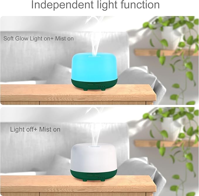 300ML Aromatherapy Diffuser for Home, Quiet Diffuser for Essential Oils with Remote Control, 7 LED Color Changing Light, Scent Cool Mist Air Humidifier - Bloomnest