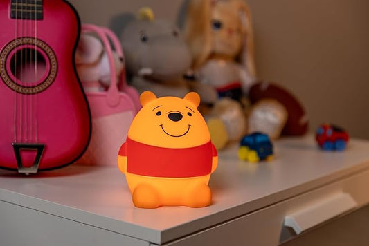 Disney Winnie The Pooh Squish Light, Night Light for Kids, USB Lamp, Battery Operated, Dimmable, Ideal for Bedroom, Playroom, Living Room, and More, 83189 - Bloomnest