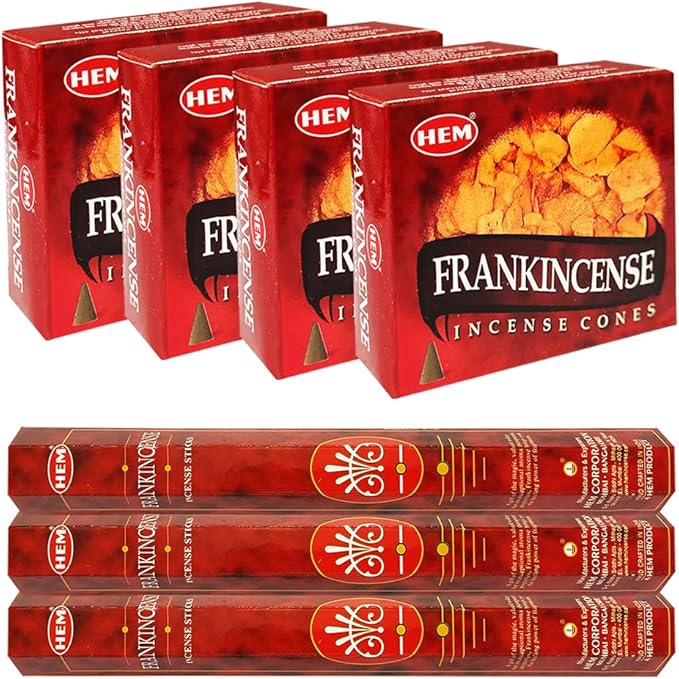 Frankincense Incense Sticks and Cone Incense Holder Variety Pack Bundle insence insense insienso TRUMIRI