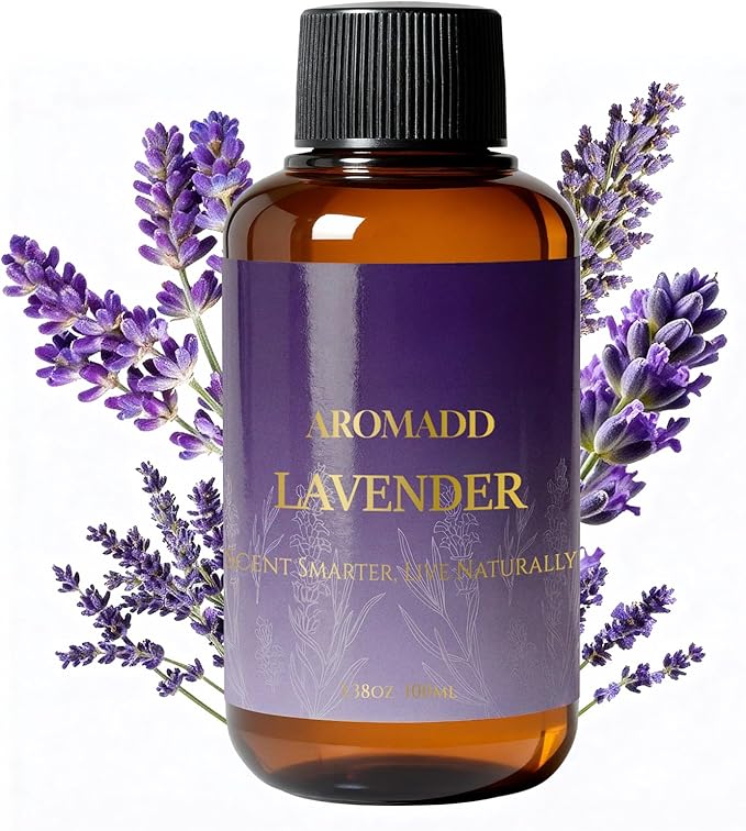 Aromadd Lavender Diffuser Oil Inspired by Luxury Hotel Scent, Essential Oils for Waterless Diffuser, Pure Soothing Lavender Aroma, Long-Lasting & Natural Home Fragrance - 3.38 fl oz (100 mL) - Bloomnest