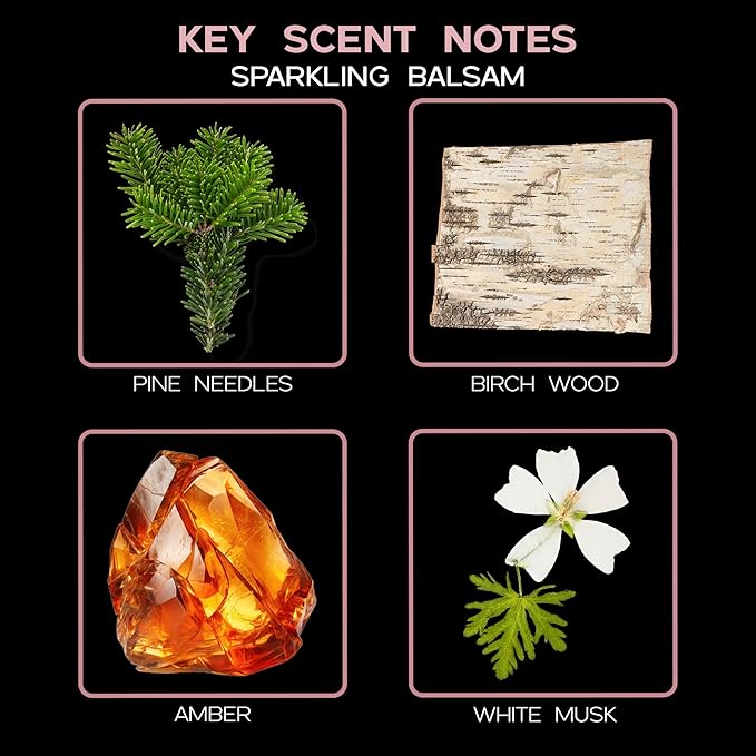 LOVSPA Sparkling Balsam Pine Diffuser Oil - Holiday Essential Oils for Diffuser Refill & Air Freshener Room Spray - Long-Lasting & Natural Home Fragrance, Scented Oil for Diffusers, USA Made, 4oz - Bloomnest