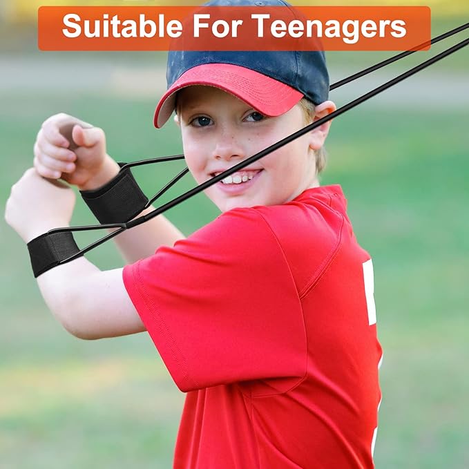 Skylety 3 Pcs Baseball Resistance Bands Youth & Adult Exercise Baseball Pitching Training Bands, 3 Levels 20/30/50 Lbs - Bloomnest