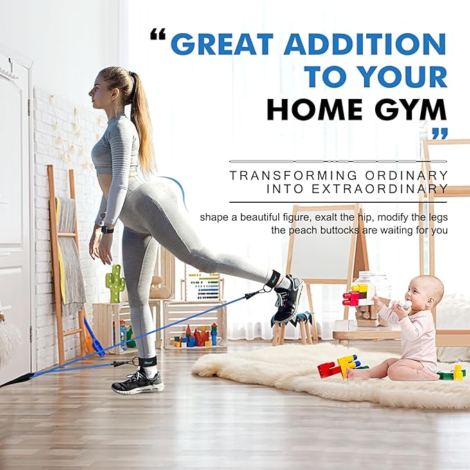 HPYGN Resistance Bands, Exercise Bands with Handles, Fitness Bands, Workout Bands with Door Anchor and Ankle Straps, for Heavy Resistance Training, Physical Therapy, Shape Body, Yoga, Home Workout Set - Bloomnest