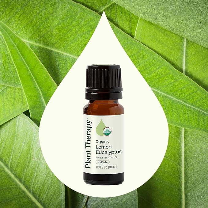 Plant Therapy Organic Lemon Eucalyptus Essential Oil 100% Pure, USDA Certified Organic, Undiluted, Natural Aromatherapy, Therapeutic Grade 10 mL (1/3 oz) - Bloomnest