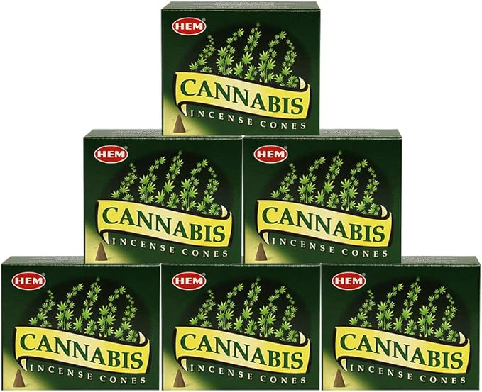 TRUMIRI Incense Cone Holder Bundle with Hem Cannabis Incense Cones - Pack of 6 (Approx 60 Cones) TRUMIRI