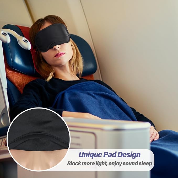 Aneco 50 Pieces Blindfold Eye Mask Shade Cover with Nose Pad and Adjustable Strap for Travel Sleep or Party Supplies - Bloomnest