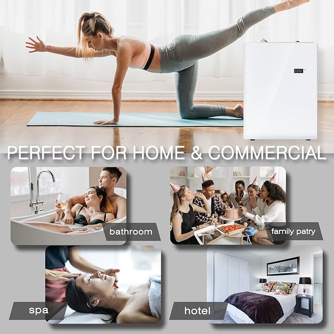 JCLOUD Smart Scent Air Machine Pro for Home, HVAC Scent Diffuser for Essential Oils 500ML with Cold Air Technology, Waterless Aromatherapy Diffuser Cover Up to 4500 Sq.Ft, White - Bloomnest
