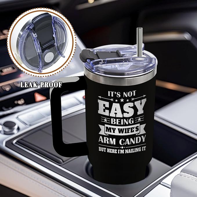 DUUV Birthday Gifts for Husband from Wife, Best Husband Ever Tumbler with Handle 40 Oz Stainless Steel Insulated, Christmas Thanksgiving Wedding Anniversary Appreciation Gifts for Husbands, 1PCS - Bloomnest