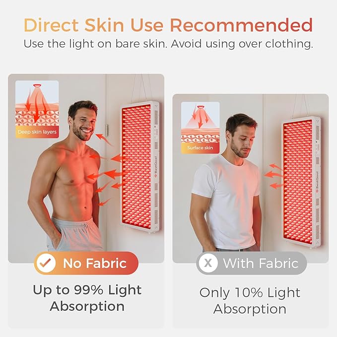 BestQool Red Light Therapy Device, 4 Wavelengths Full Body Infrared Red Light Therapy at Home, Elite Grade Dual Chip 300 LEDs, High Power, 500W. Modular Design. Bestqool