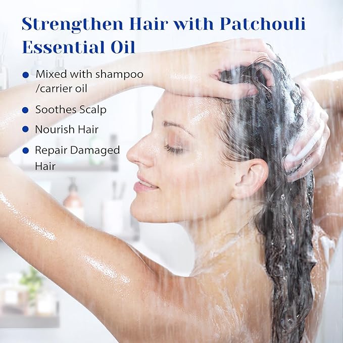 HIQILI Patchouli Essential Oil,100% Pure & Natural for Homemade Perfume, Sooth Skin, Nourish Hair at Home with Diffuser, Gift for Hippie Friend - 3.38 Fl Oz - Bloomnest