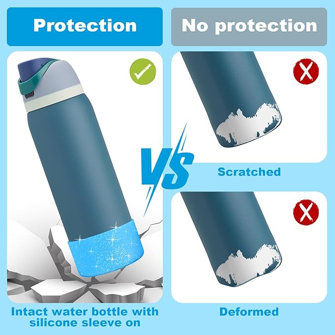 Silicone Boot for Owala Water Bottle 24 oz 32 oz 40 oz, Anti-Slip Protective Sleeve for FreeSip/Twist/Flip Stainless Steel Water Bottles Accessories BEONSKY