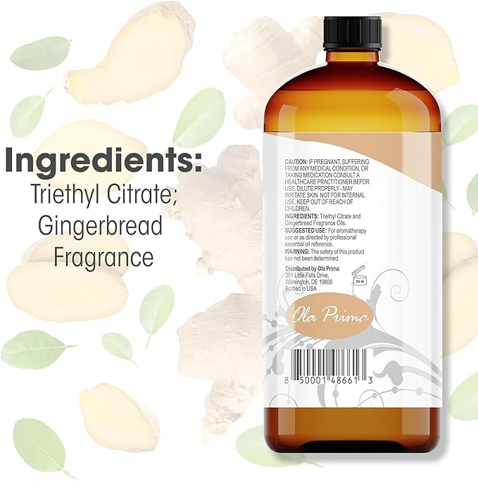 Ola Prima Ginger Essential Oil (16 oz Bulk) – Therapeutic Grade Oil for Aromatherapy, Diffusers, Cleaning, Lotions, Creams, Bath Bombs, Scrubs, & Candles - Bloomnest