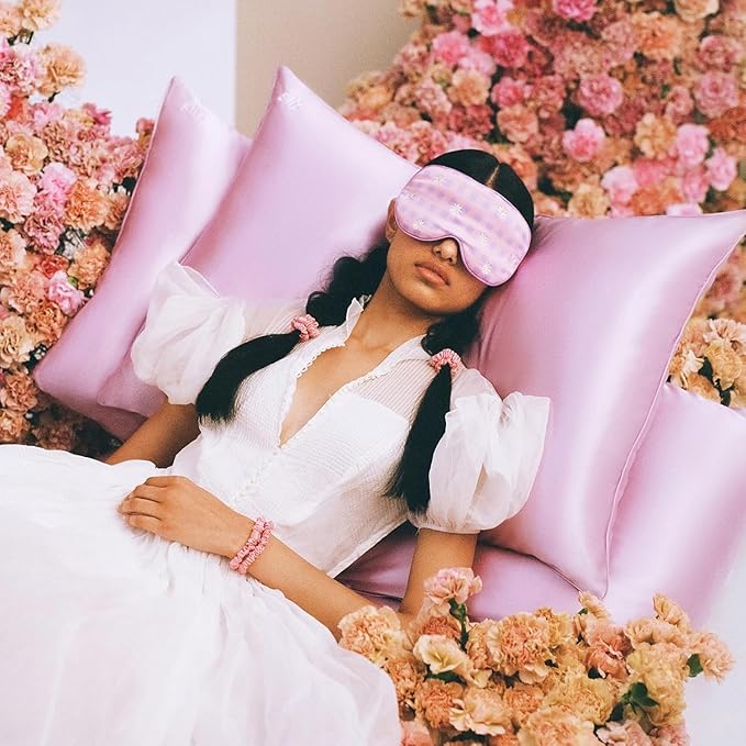 slip Pure Silk Contour Sleep Mask: Protect Your Delicate Lashes with Our Innovative, Lash-Friendly Design. Experience Uninterrupted Beauty Sleep with Slipsilk Comfort, 1 Contour Mask, Posie - Bloomnest