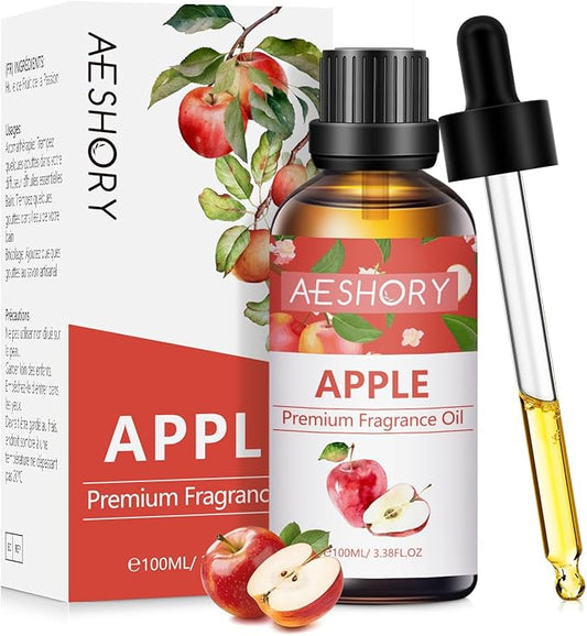 Apple Fragrance Oil 3.38FL.OZ - Aromatherapy Essential Oils for Diffusers for Home, Apple Scented Oils for Massage, Soap Candle Making Scents - 100ML - Bloomnest