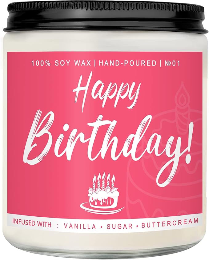 Birthday Gifts for Women, Perfect Birthday Present, Funny Presents for Mom, Friends, Wife, Sister, 7oz Vanilla Cream-Scented Candle - Bloomnest