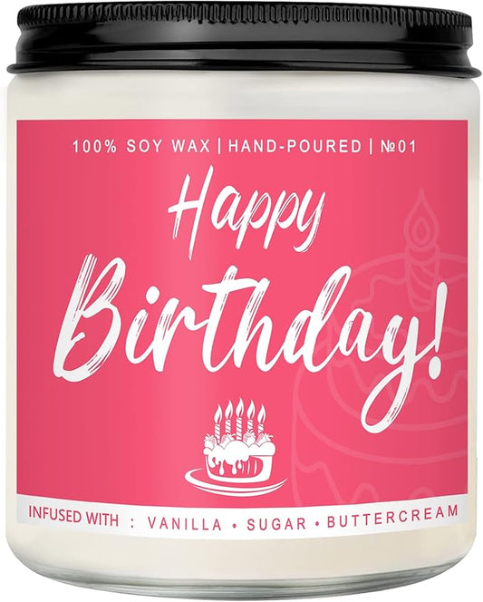 Birthday Gifts for Women, Perfect Birthday Present, Funny Presents for Mom, Friends, Wife, Sister, 7oz Vanilla Cream-Scented Candle - Bloomnest