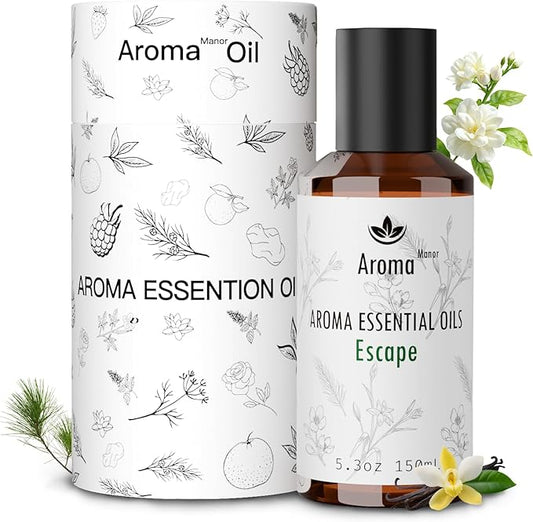 Fragrance Oil - Escape Essential Oil Blend - Luxury Hotel Inspired Home Aromatherapy Diffuser Oil - Orange Blossom, Vanilla, Jasmine, Cedar - for Diffuser, Humidifier, Ultrasonic, Reed - 150ML - Bloomnest