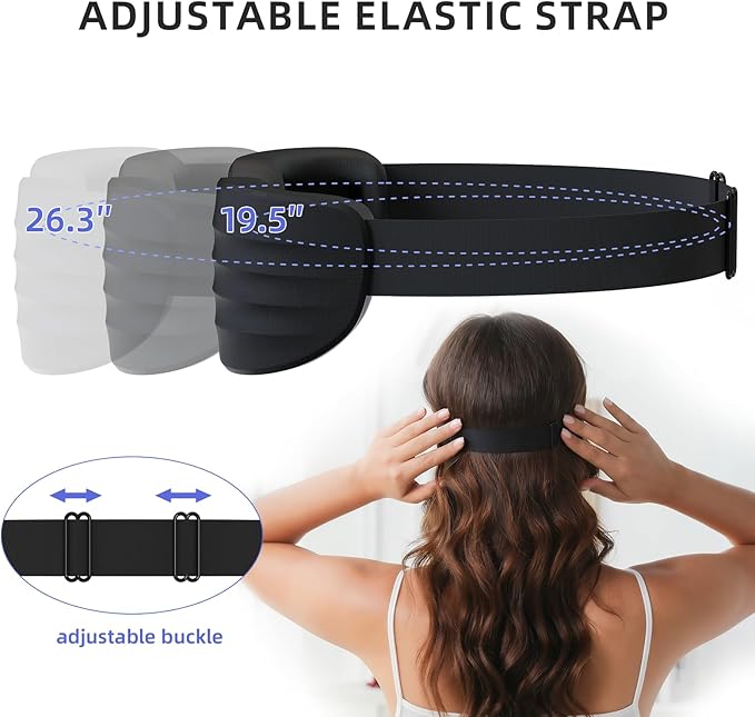 100% Blackout Sleep Eye Mask for Women Men, Zero Pressure Sleeping Mask - Sleep Mask for Cpap Users and Eyelash Friendly Night Blindfold, Adjustable Ultra Soft Comfortable for Dry Eye Mask - Bloomnest