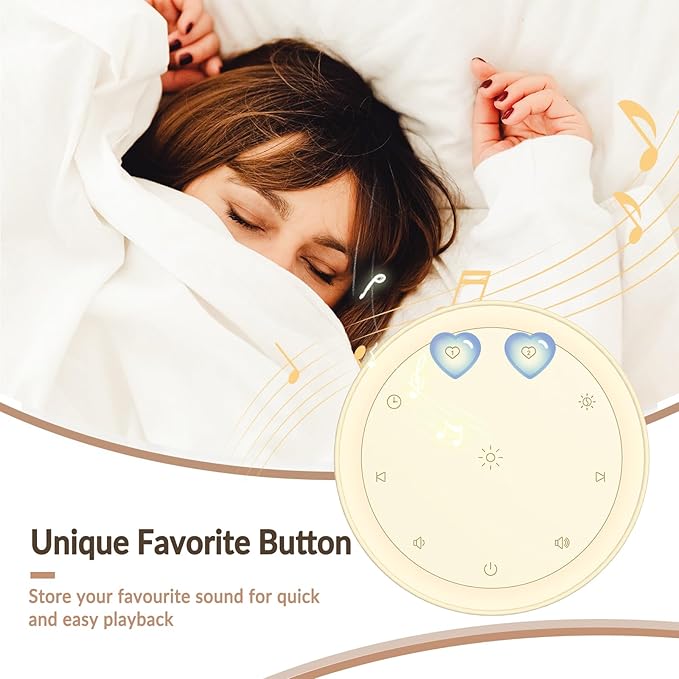 Kipcush Sound Machine & Night Light for Adults, Baby, Kids. White Noise Machine with 20 Soothing Sleep Sounds. Small Size & Portable Design for Bedroom (Putty, Small) - Bloomnest