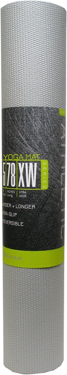 Gaiam Solid Color Yoga Mat, Non Slip Exercise & Fitness Mat for All Types of Yoga, Pilates & Floor Exercises