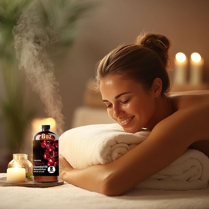 Cherry Essential Oil, Cherry Oil 8 Fl Oz 240ML for Diffuser Humidifier Yoga Cleaning DIY Candle Soap Making Perfume Gift for Women Essential Oils - Bloomnest