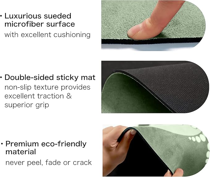 Knsbk Large Round Yoga Mat 4.6'X3.5mm for Exercise Premium Extra Thick, Ultra Comfortable, Non Slip, Meditation Mat - Bloomnest