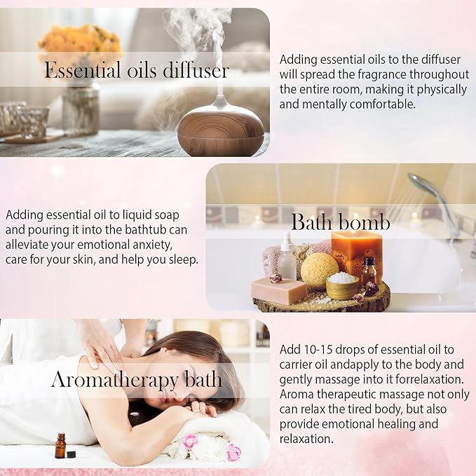 8 Pcs Pure Essential Oils for Diffusers for Home Care, Skin Care, Candle Making-Peppermint, Lavender, Eucalyptus,10 ML Essential Oils Gift Set, Christmas Birthday Present - Bloomnest