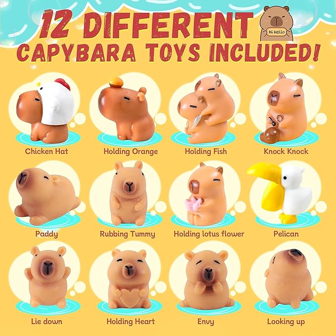Bath Bombs for Kids with Surprise Inside Organic Bath Bombs Set for Girls Boys with Capybara Toys Inside Ideal Kids Birthday Christmas Easter Gift - Bloomnest
