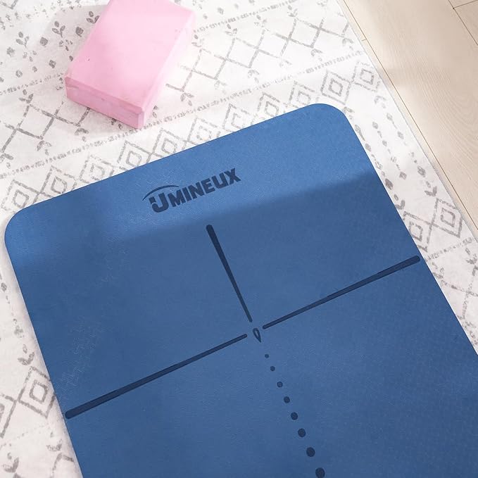 UMINEUX Yoga Mat Extra Thick 1/3'' & 2/5" Non Slip Yoga Mats for Women Eco Friendly TPE Fitness Exercise Mat with Carrying Sling & Storage Bag - Bloomnest