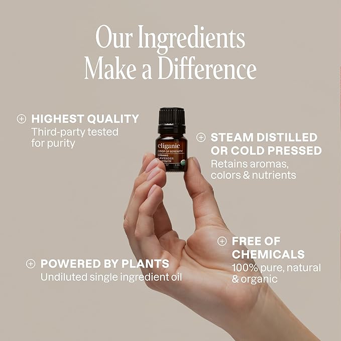 Cliganic Organic Aromatherapy Essential Oils Gift Set (Top 8 - The Iconics), 100% Pure - Peppermint, Lavender, Eucalyptus, Tea Tree, Lemongrass, Rosemary, Frankincense & Orange - Bloomnest