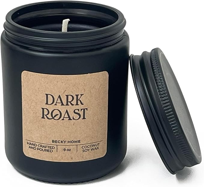 9oz Scented Candle for Men, Coffee Scented, Men Scented Candle, Long Lasting Masculine Scents, Natural Coconut Jar Candle for Home, Bachelor Pad Decor, The Perfect Mens Gift - Bloomnest