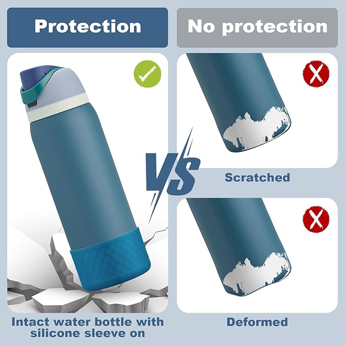 Silicone Boot for Owala Water Bottle 24 oz 32 oz 40 oz, Anti-Slip Protective Sleeve for FreeSip/Twist/Flip Stainless Steel Water Bottles Accessories BEONSKY