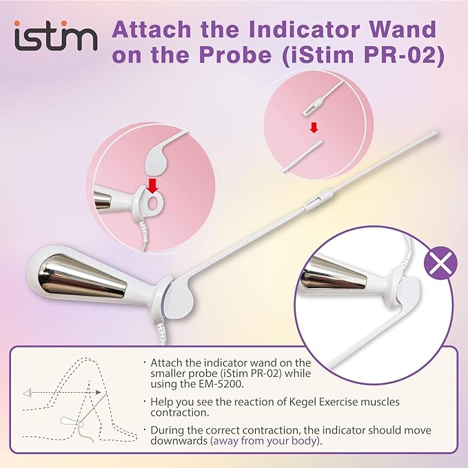 iStim Pelvic Floor Exercises Device - EM-5200 Kegel Trainer for Incontinence Relief, Muscle Massager (EMS) for Bladder Control and Pelvic Physical Therapy iSTIM