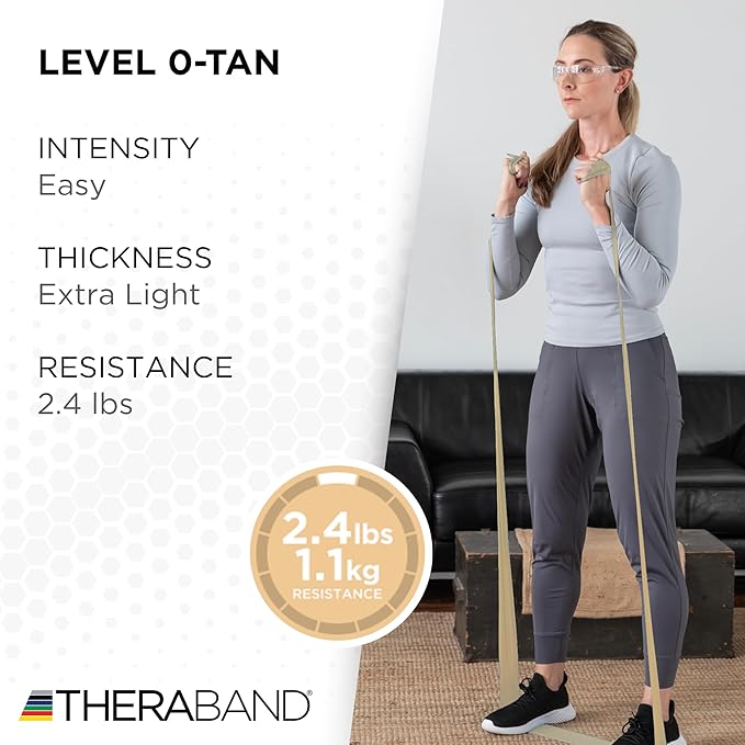 THERABAND Resistance Band, Black, Special Heavy, 50-Yard Roll, Latex Elastic Band for Exercise - Bloomnest